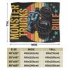 Monster Trucks Rule Plush Blanket Kids Adult Flannel Throw Outdoor Super Warm Customized Quality Bedspread Birthday Gift