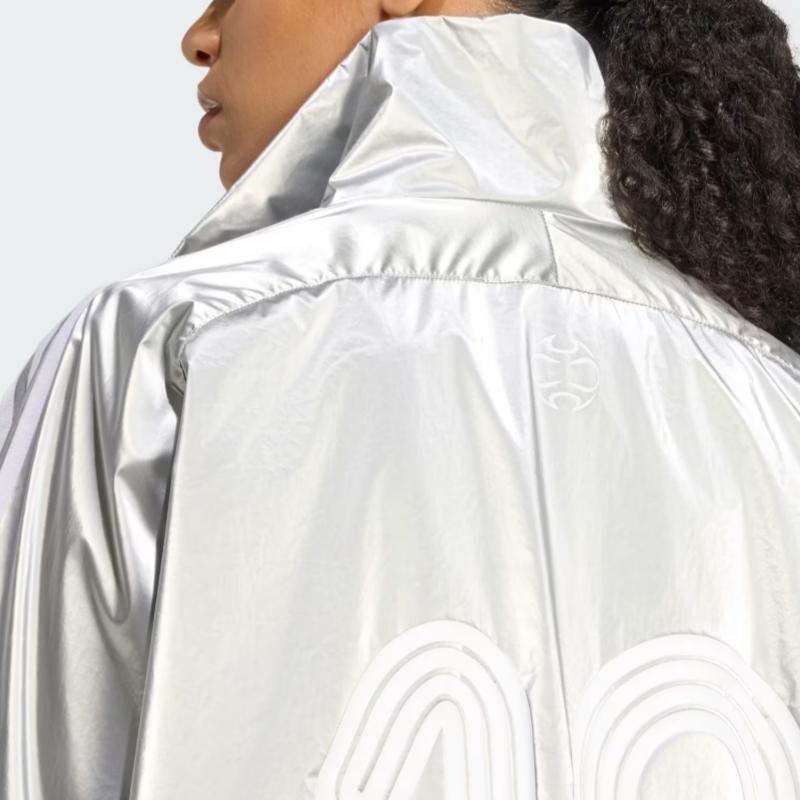 (WMNS) Adidas Adilenium Season 4 Team Geist Oversized Silver Track Top 'Silver Metallic' Women's KE9784