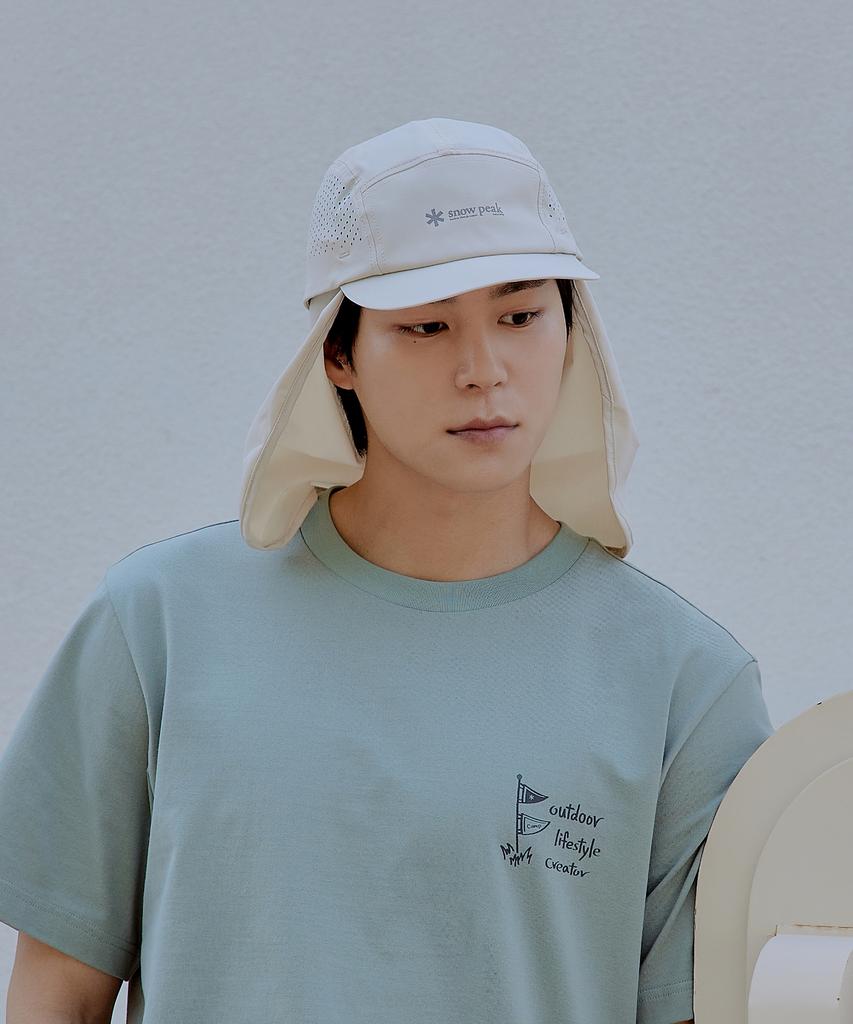SNOWPEAK APPAREL Cooling Sunshade Camp Cap (S25Mufcc75) Cream Beige