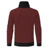 Herren Slim-fit Patchwork Strickpullover mit Schalkragen (Modell 2025)