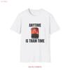 Cn Rail Anytime Is Train Time T Shirt Vintage Soft Comfortable Versatile Homme Top For Everyday Wear Designer Clothes