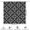 Black White Damask Shower Curtain Decorative Bath Mat Cover For Home Bathroom Modern Floral Printed Fabric Waterproof Bath Sheet