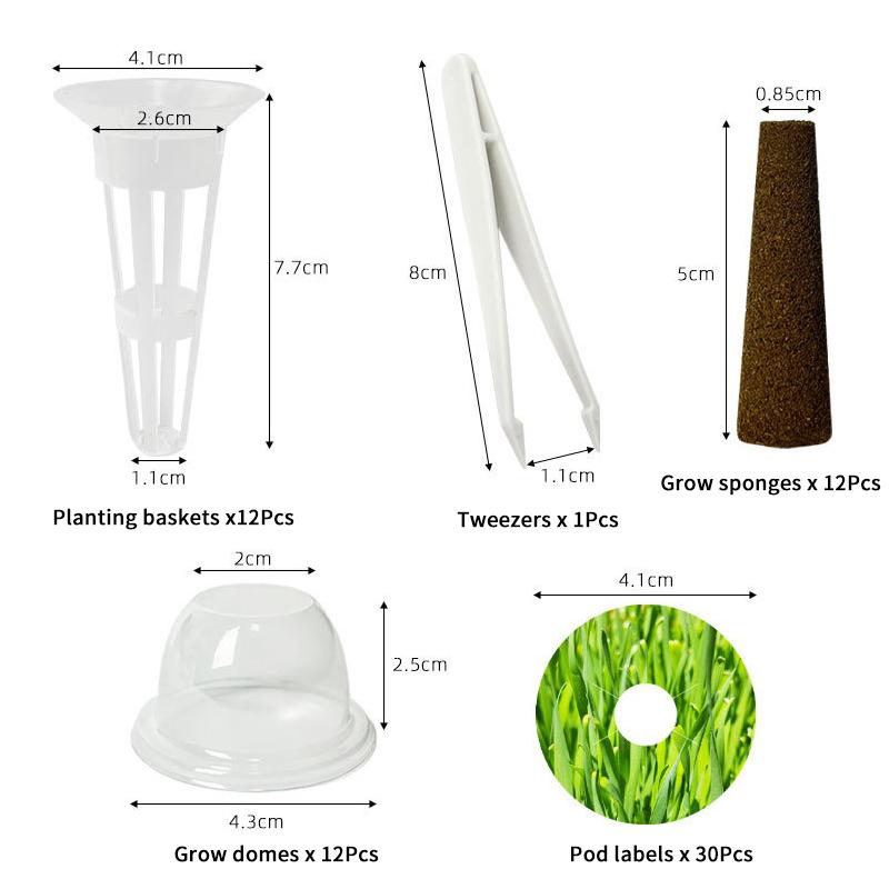 

67Pcs Seed Pod Kit For Aerogarden Hydroponics Accessories For System Compatible With Hydroponics Supplies From All Brands 1set