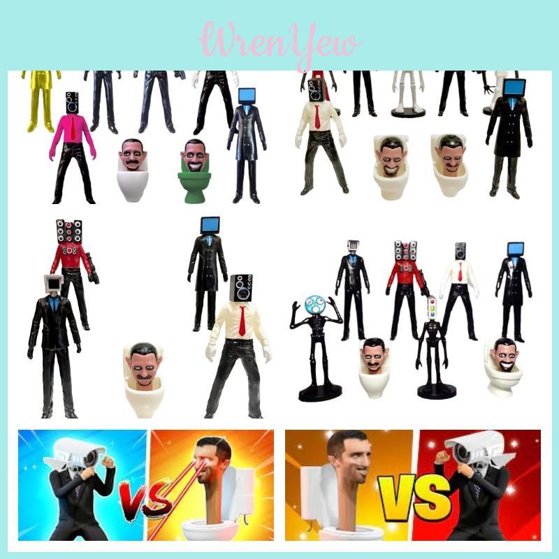 Non-assembled 2.5-4.5 Inch Toilet Man Vs Surveillance Man Pvc Figure For Export