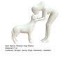 Woman And Dog Sculpture 3D Printed Tabletop Women Kissing Dog Figurine for Living Room Office Home Desk Shelf Decor