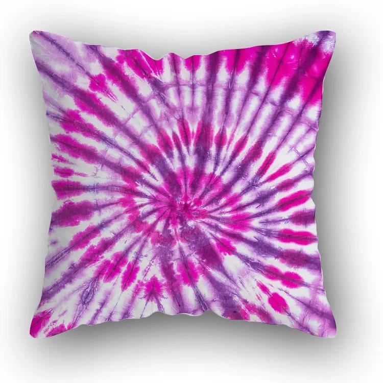 Sofa Bed  Square Pillowcases Home Decor Colorful Swirl  Bedroom Rainbow Decorative