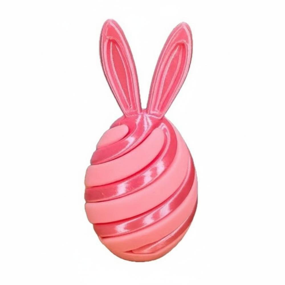 Colorful Easter Rabbit Ornament Sensory Toy Rotating Bunny Eggs Desktop Ornament