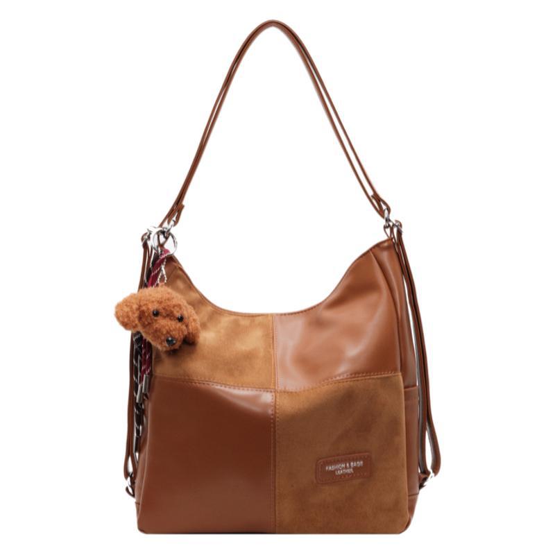 2025 New Women's Bag Underarm Bag Velvet Zipper Shoulder Crossbody Bag Backpack