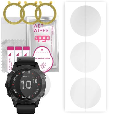 3x apgo Hydrogel Displayschutz für Garmin Fenix ​​6X Pro, Hydrogel Film, mit Positionierungsschicht, einfache Installation