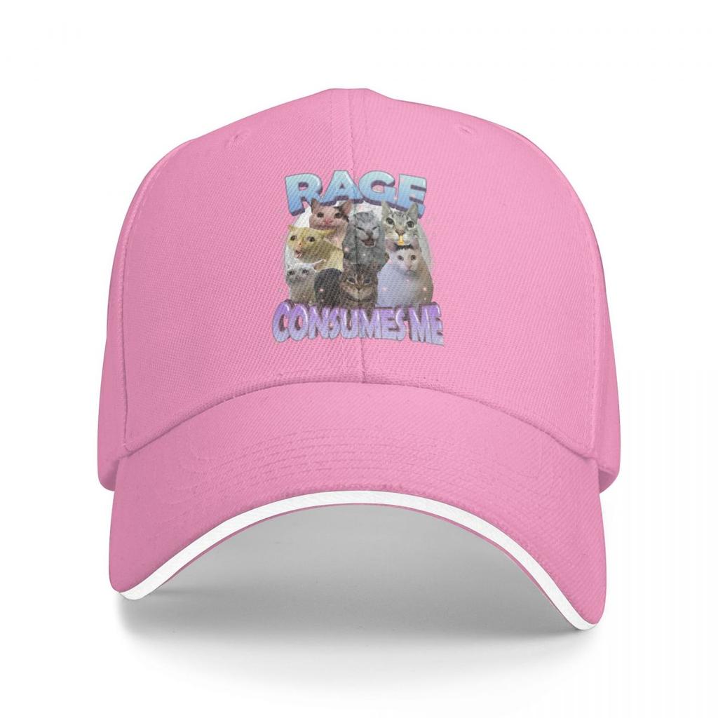 Baseball Caps Rage Consumes Me Absurd Cat Meme Retro Customized Unisex Sport Spring Caps