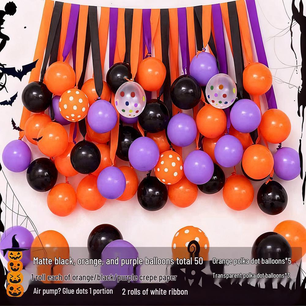 Orange & Black Halloween Party Balloons for Classroom & Bar Décor