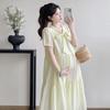 2026 Korean Style Loose Slimming Plus Size Maternity Midi Dress for Summer