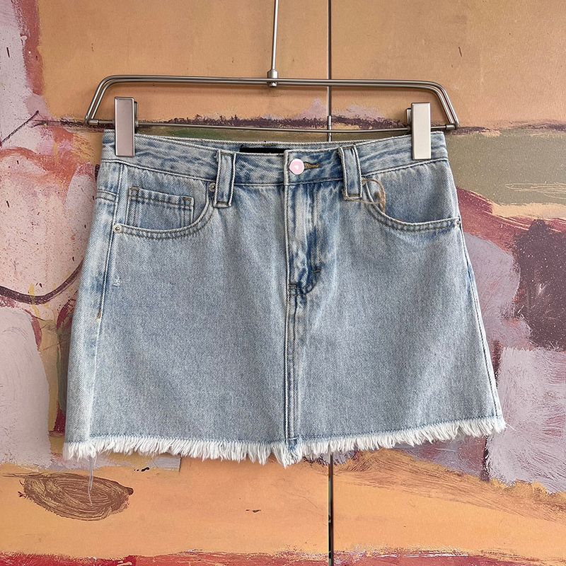 

Foreign Trade Original Order WF Imissyou American vintage Slimming Versatile Gyaru Sheath Denim Skirt C111237