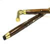 Men's Walking Stick Derby Canes and Wooden Walking Sticks for Men and Women 93.98 Cm Brown Ebony Brass T Shape Handle In Natural Wood Golden Tone
