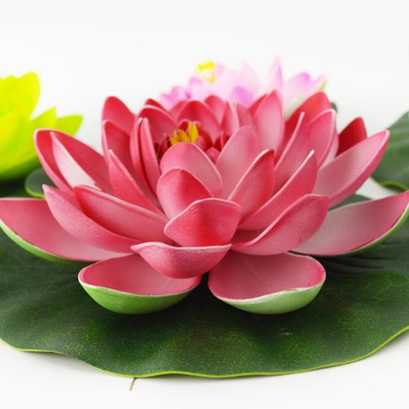 5pcs Realistic Floating Foam Lilies Pad Artificial Water Plant For Pond Pool Fish Tanks Decoration Indoor Outdoor Use