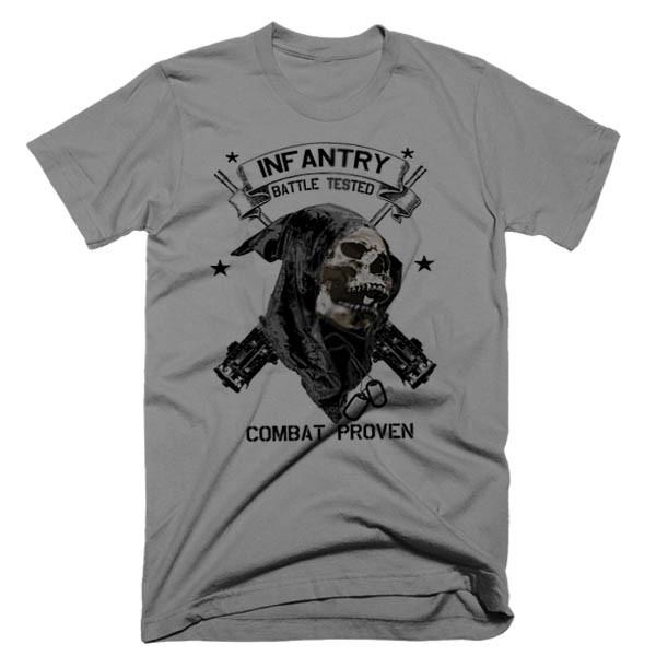 Military  Army Navy Machine Gunner Sniper Infantry Combat Veteran Unisex T-Shirt XXL