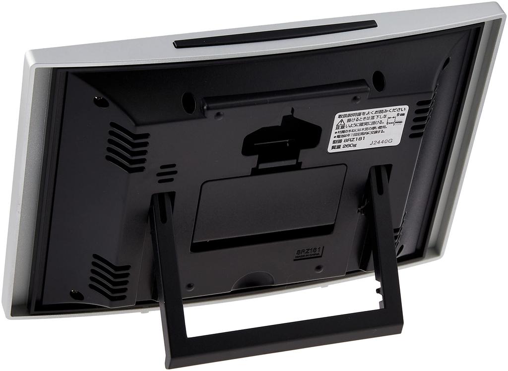 RHYTHM Citizen Alarm Wall or Tabletop Calendar CITIZEN Clock, Radio-Controlled, Digital, Use, Temperature, Humidity, Display, Black, 8RZ181-002