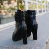 Fall/Winter Women's Thick Heel Round Toe Slim Zipper Ankle Boots