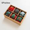 6pcs/box Wool Felt Party Hanging Balls Gifts Christmas Ornaments Home Santa Snowman Window Dsplay Ball Decorations Holiday