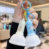 Luminous Keychain Toilet Plunger: Cute Night Light & Decompression Toy for Students