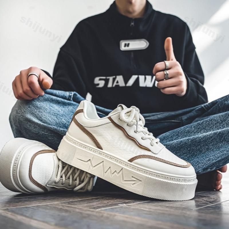 Fashion Fashion Trend Men's Low Top Casual Thick Soled Shoes 2025 Autumn Concise Designed Versatile Comfortable Non Slip Chunky sneakers