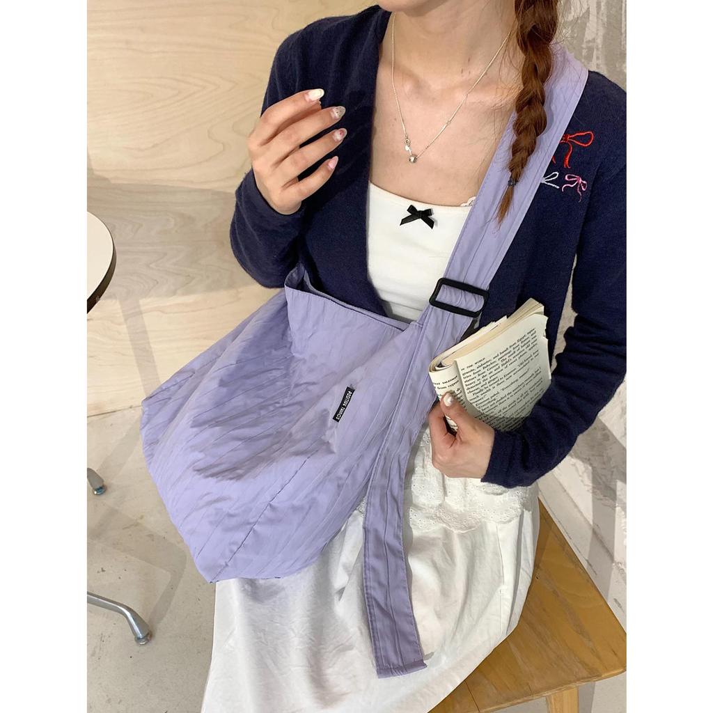 College Style Large Capacity Canvas Bag for Women 2026 New Trendy Korean Tote Bag Casual Shoulder Bucket Bag
