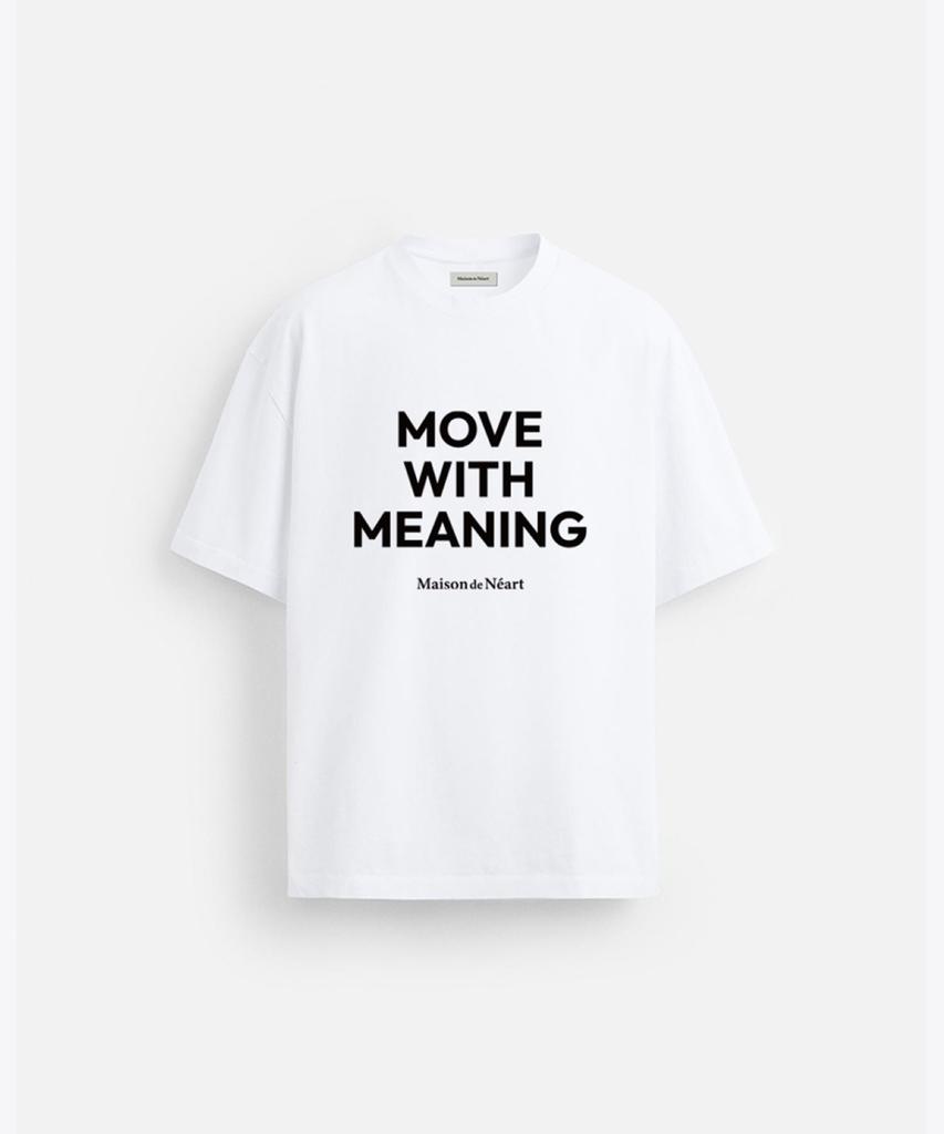 Mejongniateu [Unisex] Move Logo 16-Count Cotton Short Sleeve T-Shirt (2 Colors)