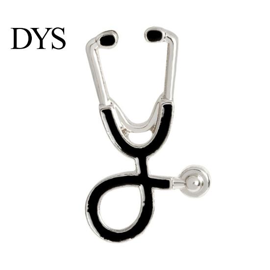 Creative Stethoscope Shape Brooch Pin Unisex Jewelry Gift for Nurse Doctor