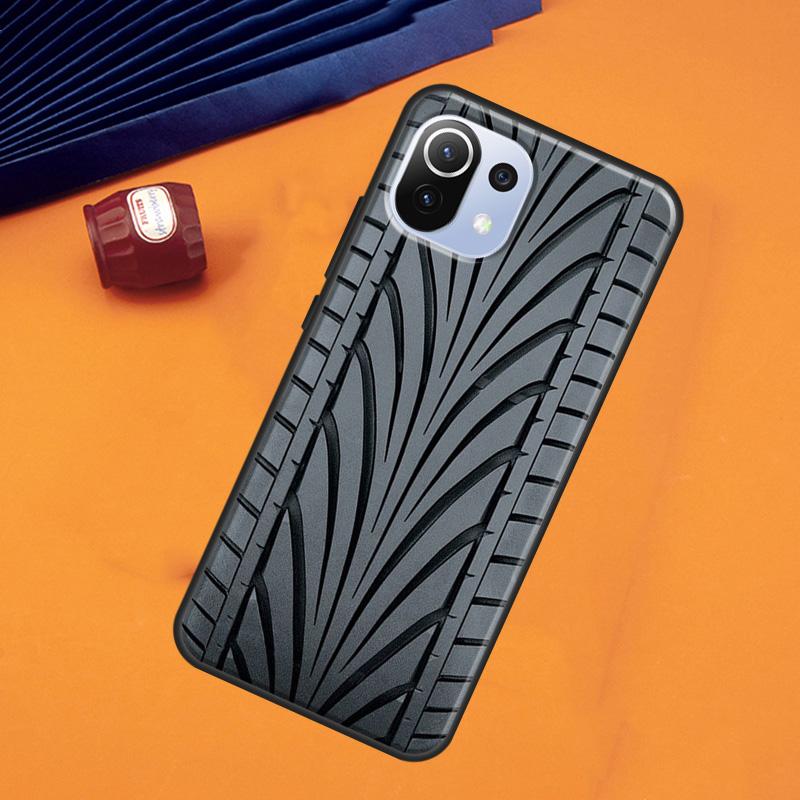 Tire Tread Tyre Track Case For POCO F5 X3 X5 Pro F3 F4 X4 GT M5s C40 Cover For Xiaomi 13 11T 12T Pro 12 Lite 12X