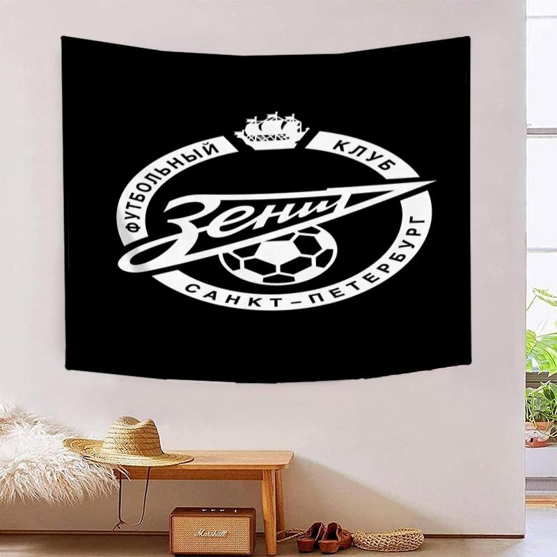 Football Club Emblem Printed Tapestry, Fabric Tapestry Wall Hanging Decoration for Bedroom, Living Room, Dorm Room Home Party Fan Gifts