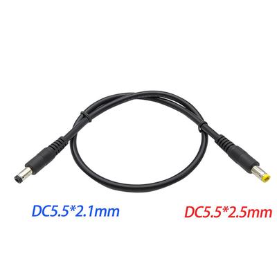 Power Extension Cable 5.5x2.5mm To 5.5x2.1mm Male To Male Connector Cord Adapter for CCTV Security Camera LED Strip
