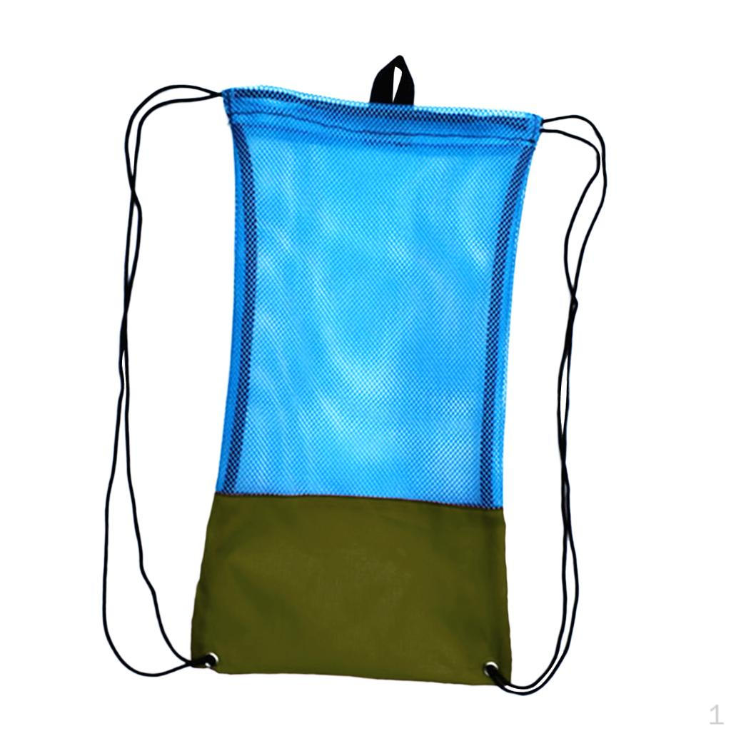 

Многофункциональная сетчатая сумка со шнурком и плечевыми лямками для дайвинга, плавания, пляжа, путешествий,