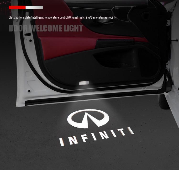 Lumières de projection de bienvenue pour porte Infiniti: Compatible avec les modèles Q50L, Q70L, QX60, QX50, G25, FX35