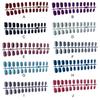 24 Stück Falsche Nägel Quadratisches Muster Aufdrücken Flache künstliche Nagelspitzen Elegant Vollständige Umhüllung Maniküre Dekoration