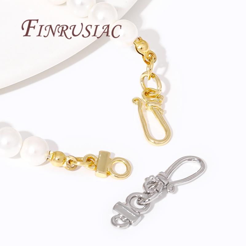 18K Gold Plated Connectors For Bracelets,Brass End Hooks Connector Clasp For Jewelry Making DIY Necklace Accessories