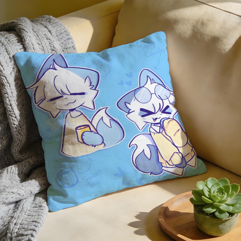 Cushion Cover  Washed Linen  Soft Breathable Decorative Case For Sofa Home BBoykisser Silly Cat Cute Pillow Cover