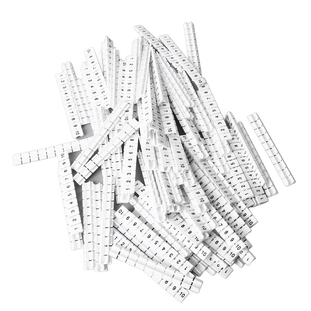 100 buc. Blocuri bandă marcator terminal Etichete Etichete de marcare Bară de marcare Nailon rezistent la căldură