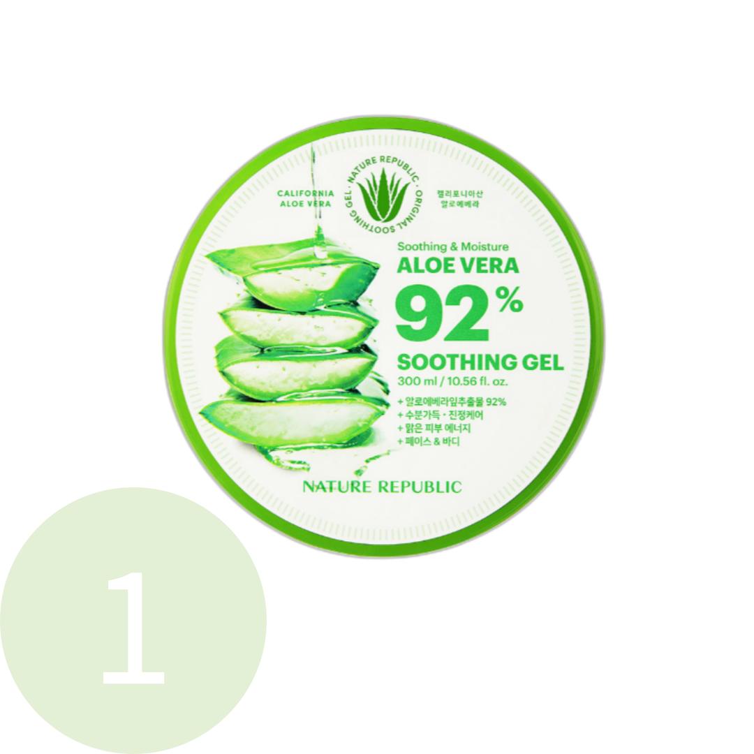 

Nature Republic Успокаивающий и увлажняющий гель с алоэ вера 300 мл 1ea