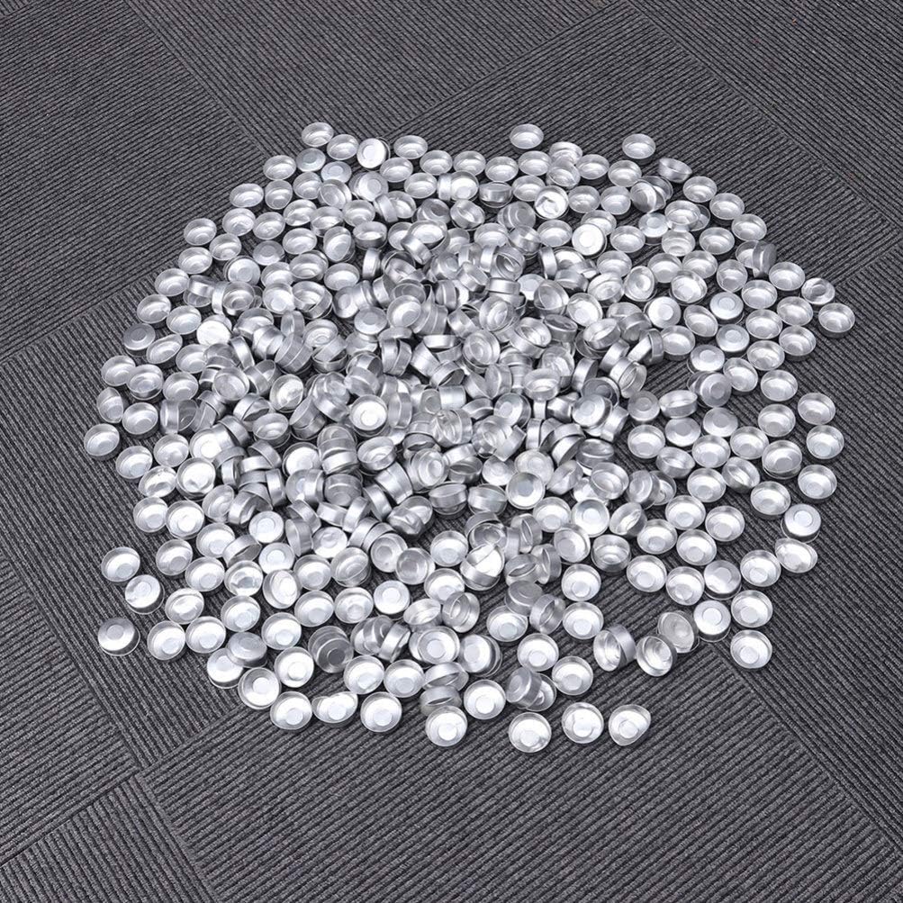 EXCEART 200pcs Aluminum Tea Light Tins for Candle Making Supplies Empty Case for DIY Scented Candles Lightweight for Crafts Silver