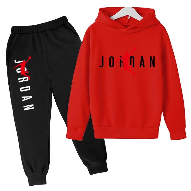 Felpa con Cappuccio per Bambini Lettere da Basket Pullover 3-12 Anni Giacca Felpa+Pantaloni Ragazzo Ragazza Neonato Abbigliamento Jogging Tempo Libero Moda Marca Set