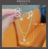 Trendy Rhinestone Crown Queen with Tassel Brooches Lapel Pins for Women Clothes Sweater Pin Accessories Jewelry Gifts