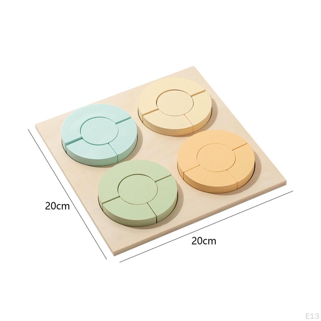 Shape Puzzle Wooden Geometric Toddler Preschool Learning Materials Toy for