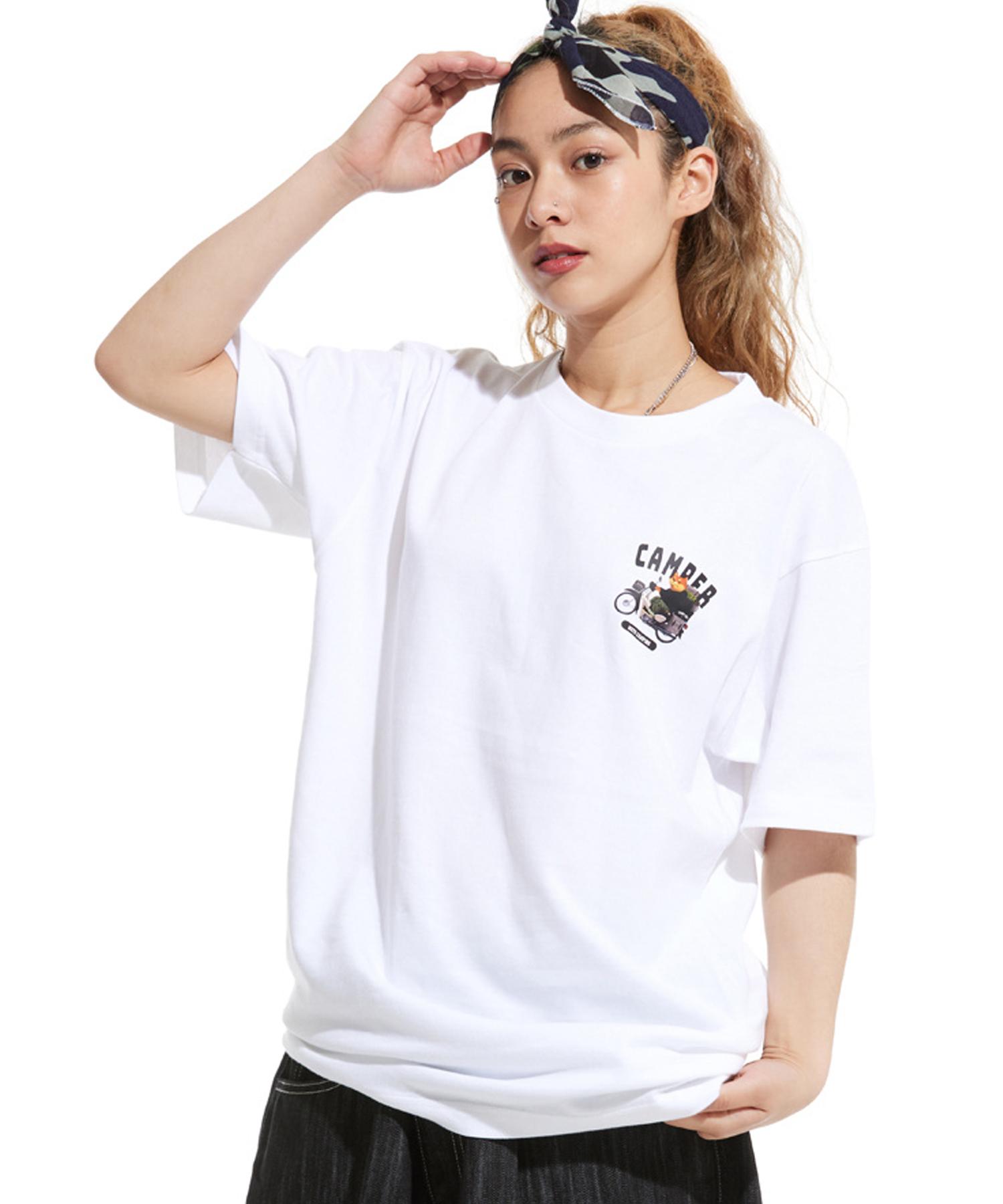 Cream Soda Lab Lab Moto Camp Small Logo Short Sleeve T-Shirt White Black Xxl
