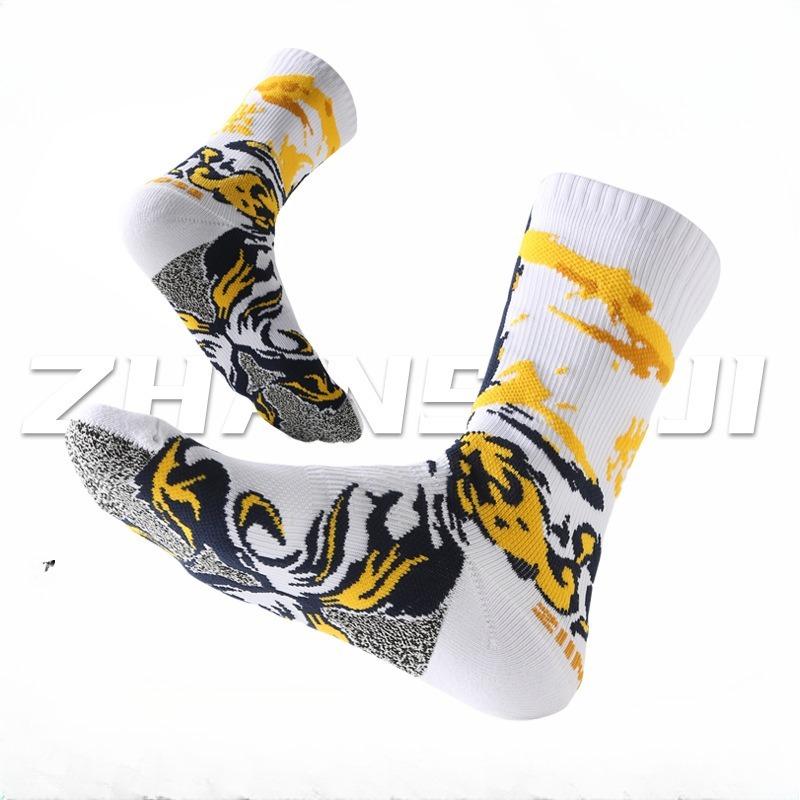 Șosete de baschet, Tălpi prosop pentru bărbați, Șosete sport groase de lungime medie pentru alergare, Versatile de lungime medie pentru toate sezoanele, Rezistente la uzură