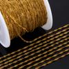 1Meter Stainless Steel Gold Plated 2mm Thin Chain Crossing Oval Necklaces Chain DIY Handmade Bracelets Material Jewelry Findings
