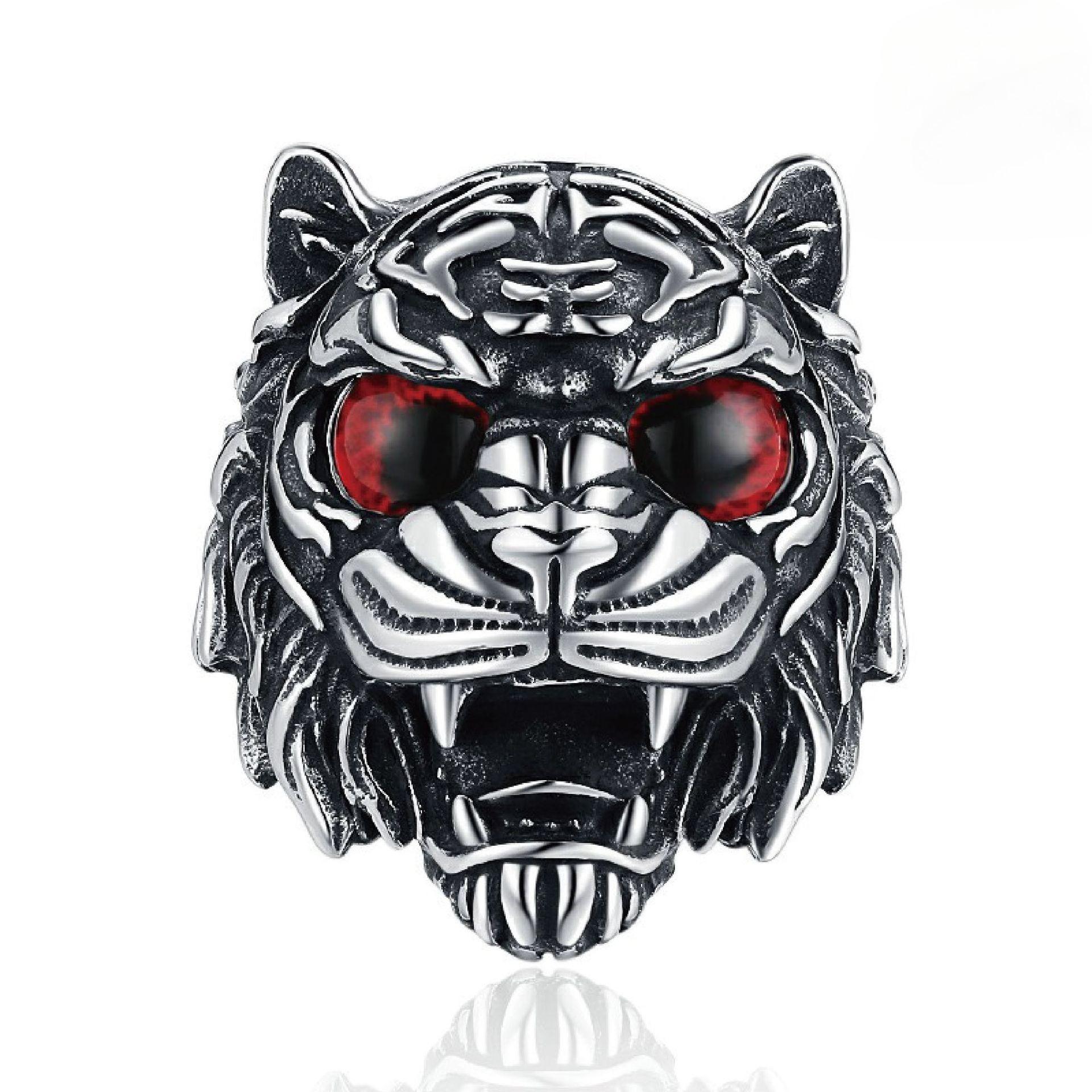 2026 Tiger Head Ring Trendy Man Retro Domineering Hand Jewelry Jewelry No. 7