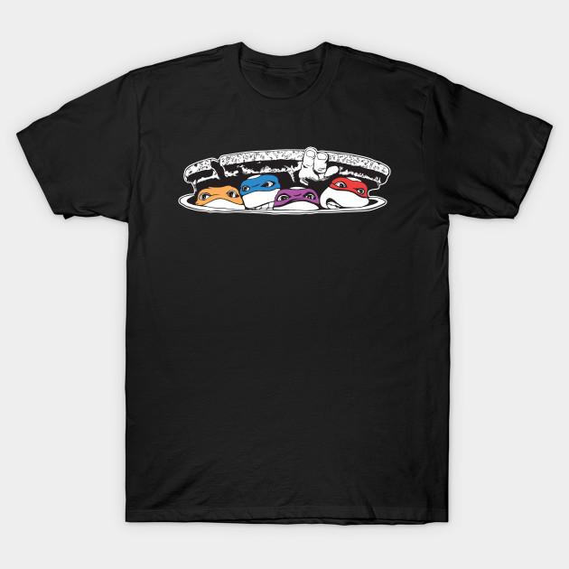 

Men Black Print T-shirt Vintage Tmnt No-Cut Transfer Paper Print Cotton Tshirt 4XL чёрный