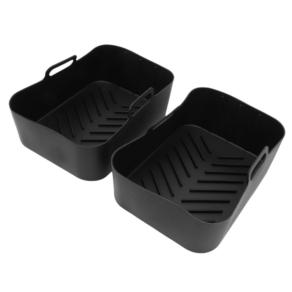 2pcs Silicone Fryer Liners Fit for Foodi Max Dual Zone AF400EU AF300EU 9.5L Fryer Rectangle Reusable Fryer Baskets