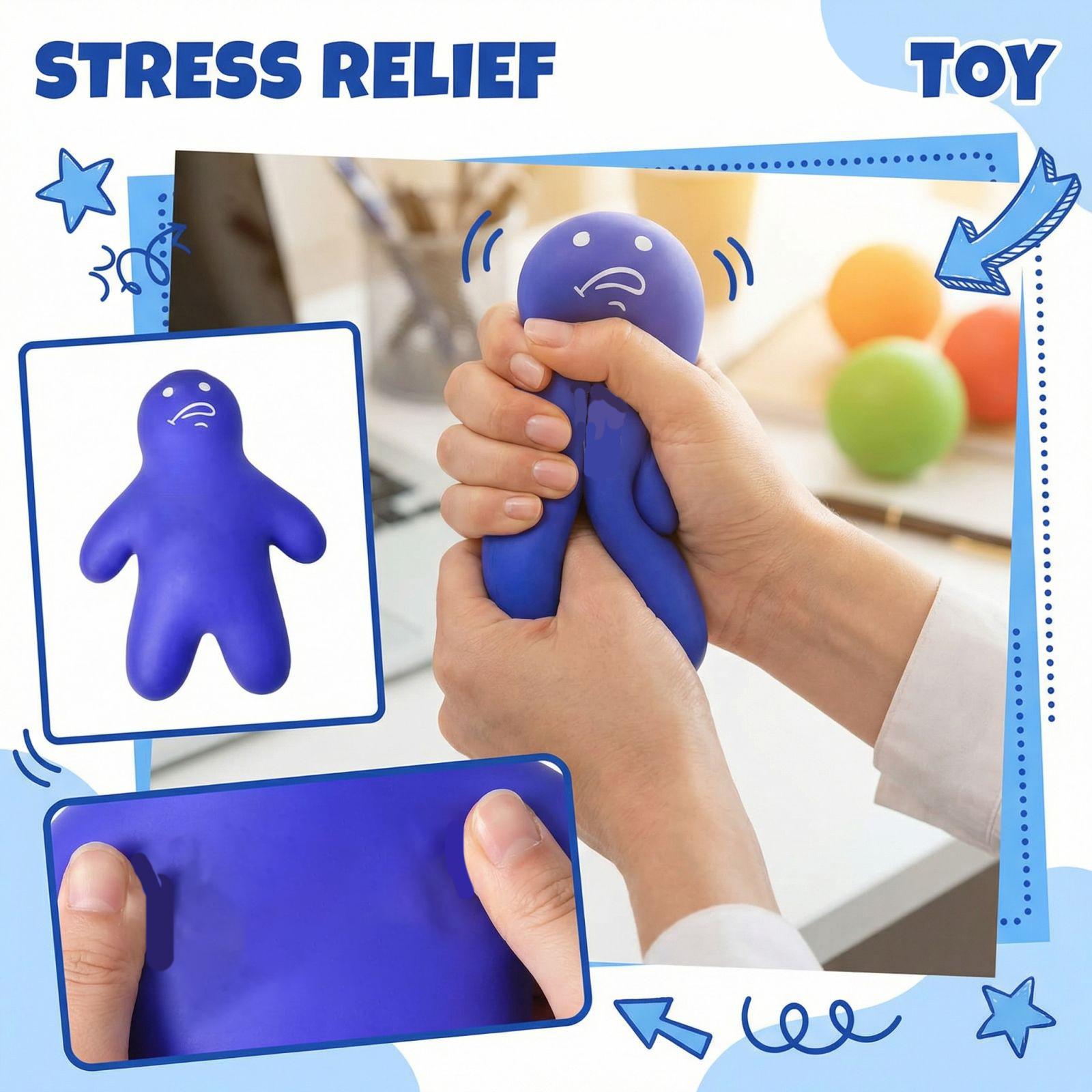 

Мила щипальна делікатна декомпресійна іграшка-подарунок, підходить для дня народження маленької дівчинки One Size синій