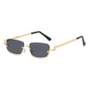 New metal sunglasses European and American retro half-frame square glasses fashion trend sunglasses